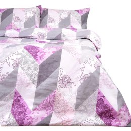 Pościel bawełniana 160x200 fioletowa wrzosowa geometria 71468/1 Cottonlove 6