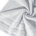 Ręcznik Glory 1 50x90 stalowy z welurową bordiurą i błyszczącą nicią 500g/m2 Eurofirany