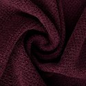 Ręcznik Glory 3 50x90 bordowy z welurową bordiurą i błyszczącą nicią 500g/m2 Eurofirany