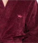 Szlafrok męski 850 XXXL bordowy frotte bawełniany długi Szlafrok męski 850 XXXL bordowy frotte bawełniany długi