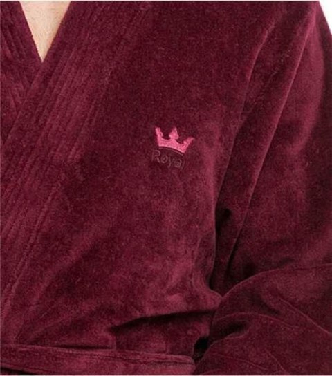 Szlafrok męski 850 XXXL bordowy frotte bawełniany długi Szlafrok męski 850 XXXL bordowy frotte bawełniany długi