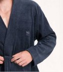Szlafrok męski 850 L granatowy frotte bawełniany długi Szlafrok męski 850 L granatowy frotte bawełniany długi