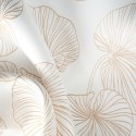 Zasłona 140x250 gotowa na przelotkach Marigold biała złota liście miłorzębu welurowa Eurofirany Zasłona 140x250 gotowa na przelotkach Marigold biała złota liście miłorzębu welurowa Eurofirany