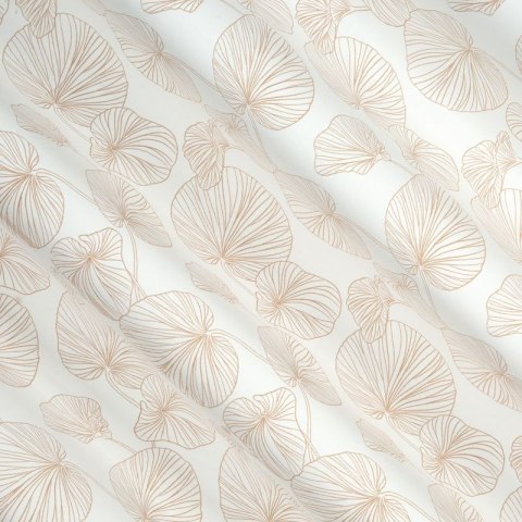 Zasłona 140x250 gotowa na przelotkach Marigold biała złota liście miłorzębu welurowa Eurofirany Zasłona 140x250 gotowa na przelotkach Marigold biała złota liście miłorzębu welurowa Eurofirany
