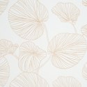 Zasłona 140x250 gotowa na przelotkach Marigold biała złota liście miłorzębu welurowa Eurofirany Zasłona 140x250 gotowa na przelotkach Marigold biała złota liście miłorzębu welurowa Eurofirany