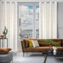 Zasłona 140x250 gotowa na przelotkach Marigold biała złota liście miłorzębu welurowa Eurofirany Zasłona 140x250 gotowa na przelotkach Marigold biała złota liście miłorzębu welurowa Eurofirany