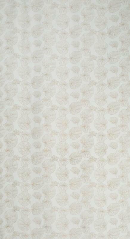 Zasłona 140x250 gotowa na przelotkach Marigold biała złota liście miłorzębu welurowa Eurofirany Zasłona 140x250 gotowa na przelotkach Marigold biała złota liście miłorzębu welurowa Eurofirany