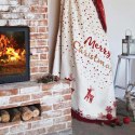 Koc bawełniany akrylowy 150x200 Świąteczny Merry Christmas czerwony kremowy 22154A Darymex Koc bawełniany akrylowy 150x200 Świąteczny Merry Christmas czerwony kremowy 22154A Darymex