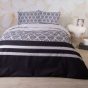 Pościel flanelowa 140x200 Ornamenty szara czarna z jedną poszewką 31494/1 Flanela 3 Darymex