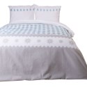 Pościel flanelowa 220x200 Świąteczna miętowa szara śnieżynki 31496/2 Flanela 3 Darymex