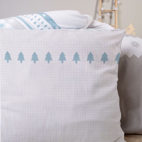 Pościel flanelowa 220x200 Świąteczna miętowa szara śnieżynki 31496/2 Flanela 3 Darymex Pościel flanelowa 220x200 Świąteczna miętowa szara śnieżynki 31496/2 Flanela 3 Darymex