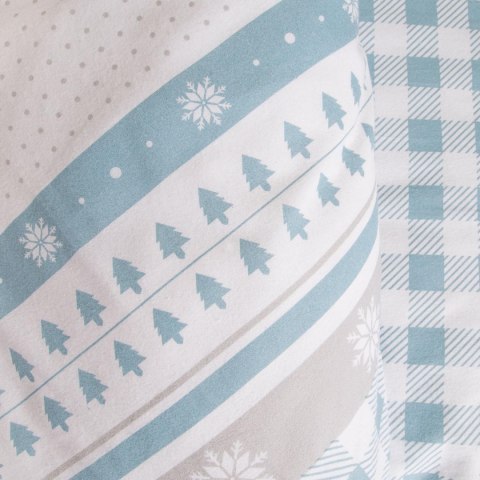 Pościel flanelowa 220x200 Świąteczna miętowa szara śnieżynki 31496/2 Flanela 3 Darymex Pościel flanelowa 220x200 Świąteczna miętowa szara śnieżynki 31496/2 Flanela 3 Darymex