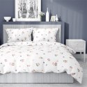 Pościel satynowa 220x200 Kwiaty biała różowa jasna 4060 A Home Satin 124