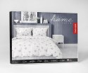 Pościel satynowa 220x200 Kwiaty biała różowa jasna 4060 A Home Satin 124