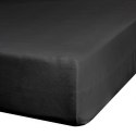 Prześcieradło jersey z gumką 120x200 czarne na wysoki materac 25 cm 125 g/m2 D91 Prześcieradło jersey z gumką 120x200 czarne na wysoki materac 25 cm 125 g/m2 D91