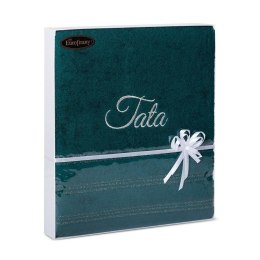 Ręcznik T/0485 Tata Glory 70x140 zielony ciemny upominkowy 500g/m2 Eurofirany