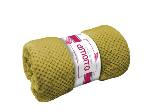Koc narzuta 150x200 Amorro żakardowy oliwkowy wytłaczany 240g/m2 Darymex Koc narzuta 150x200 Amorro żakardowy oliwkowy wytłaczany 240g/m2 Darymex