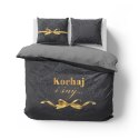 Pościel bawełniana 160x200 Kochaj i śnij grafitowa 4111 A Holland 129 Pościel bawełniana 160x200 Kochaj i śnij grafitowa 4111 A Holland 129