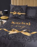 Pościel bawełniana 160x200 Kochaj i śnij grafitowa 4111 A Holland 129 Pościel bawełniana 160x200 Kochaj i śnij grafitowa 4111 A Holland 129