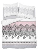 Pościel bawełniana 220x200 Glamour biała różowa ornamenty orientalna 3833 A Bawełna 88 Pościel bawełniana 220x200 Glamour biała różowa ornamenty orientalna 3833 A Bawełna 88