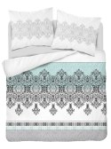 Pościel bawełniana 220x200 Glamour biała turkusowa ornamenty orientalna 3833 B Bawełna 88