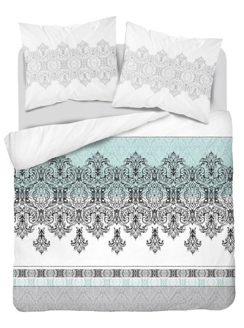 Pościel bawełniana 220x200 Glamour biała turkusowa ornamenty orientalna 3833 B Bawełna 88