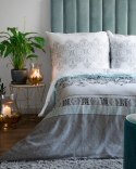 Pościel bawełniana 220x200 Glamour biała turkusowa ornamenty orientalna 3833 B Bawełna 88