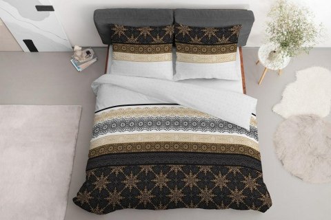 Pościel bawełniana 220x200 glamour ornamenty grafitowa złota 3835 A Bawełna 88 Pościel bawełniana 220x200 glamour ornamenty grafitowa złota 3835 A Bawełna 88
