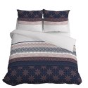 Pościel bawełniana 220x200 glamour ornamenty granatowa pudrowa 3835 B Bawełna 88 Pościel bawełniana 220x200 glamour ornamenty granatowa pudrowa 3835 B Bawełna 88