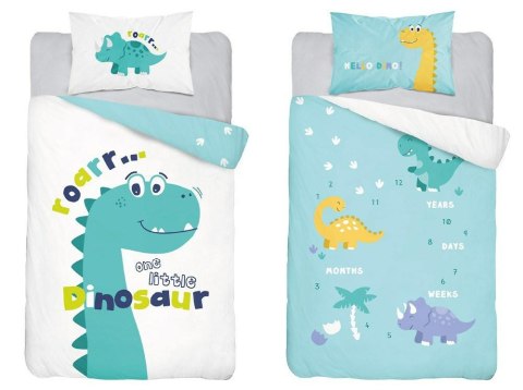 Pościel bawełniana 90x120 dinozaur turkusowa 3953 A Mayamoo 105 Pościel bawełniana 90x120 dinozaur turkusowa 3953 A Mayamoo 105