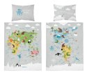 Pościel bawełniana 90x120 mapa świata szara 3961 B Mayamoo 105 Pościel bawełniana 90x120 mapa świata szara 3961 B Mayamoo 105