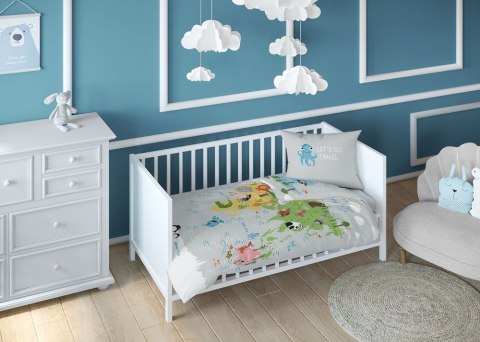 Pościel bawełniana 90x120 mapa świata szara 3961 B Mayamoo 105 Pościel bawełniana 90x120 mapa świata szara 3961 B Mayamoo 105
