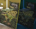 Pościel świecąca w ciemności 160x200 dinozaur 4030 A bawełniana Fluo 133