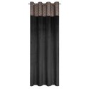 Zasłona 140x250 Agnes czarna złota welurowa gotowa na przelotkach D91 Zasłona 140x250 Agnes czarna złota welurowa gotowa na przelotkach D91