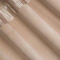 Zasłona 140x250 Jasper beżowa z taśmą z cekinami welurowa gotowa na przelotkach Eurofirany Zasłona 140x250 Jasper beżowa z taśmą z cekinami welurowa gotowa na przelotkach Eurofirany