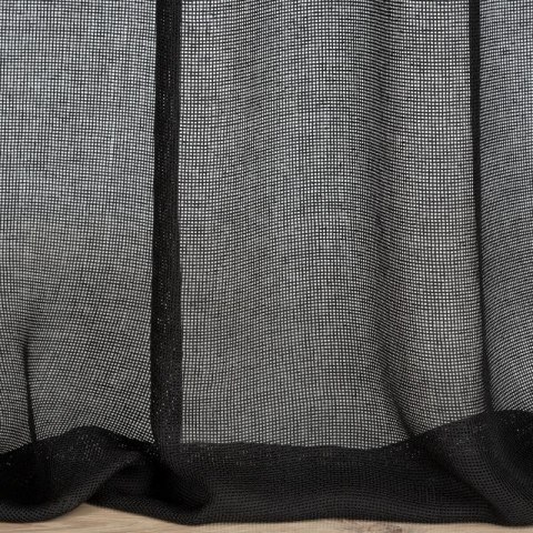 Firana 140x250 Celine czarna o strukturze siatki gotowa na taśmie Eurofirany Firana 140x250 Celine czarna o strukturze siatki gotowa na taśmie Eurofirany