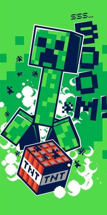 Ręcznik plażowy 70x140 Minecraft Boom bawełniany frotte dziecięcy Ręcznik plażowy 70x140 Minecraft Boom bawełniany frotte dziecięcy