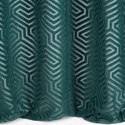 Zasłona 140x250 Inga turkusowa ciemna gotowa na przelotkach welurowa z żakardowym geometrycznym wzorem Pierre Cardin Zasłona 140x250 Inga turkusowa ciemna gotowa na przelotkach welurowa z żakardowym geometrycznym wzorem Pierre Cardin