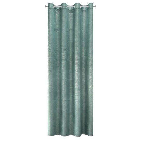 Zasłona 140x250 Mabel turkusowa złota welurowa gotowa na przelotkach Eurofirany Zasłona 140x250 Mabel turkusowa złota welurowa gotowa na przelotkach Eurofirany