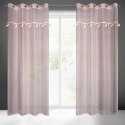 Firana 140x250 Moon 2 różowa z kolorową aplikacją dla dzieci gotowa na przelotkach Eurofirany Firana 140x250 Moon 2 różowa z kolorową aplikacją dla dzieci gotowa na przelotkach Eurofirany