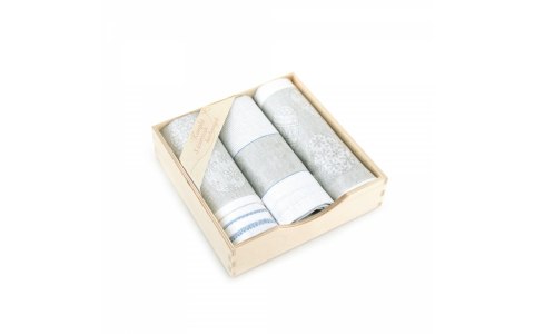 Komplet ścierek kuchennych Pascha 3 szt niebieski biały 9113/3 w drewnianym pudełku Zwoltex 22 Komplet ścierek kuchennych Pascha 3 szt niebieski biały 9113/3 w drewnianym pudełku Zwoltex 22
