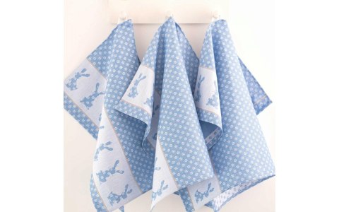 Komplet ścierek kuchennych Szarak 3 szt niebieski 8525/11 w drewnianym pudełku Zwoltex 22 Komplet ścierek kuchennych Szarak 3 szt niebieski 8525/11 w drewnianym pudełku Zwoltex 22