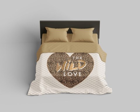 Narzuta dekoracyjna 170x210 Wild love serce beżowa K 109 Holland 14 Narzuta dekoracyjna 170x210 Wild love serce beżowa K 109 Holland 14