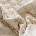 Narzuta z falbanką 160x220 Ruffy beżowa falbanka romby glamour dekoracyjna I2 Narzuta z falbanką 160x220 Ruffy beżowa falbanka romby glamour dekoracyjna I2