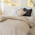 Narzuta z falbanką 160x220 Ruffy beżowa falbanka romby glamour dekoracyjna I2 Narzuta z falbanką 160x220 Ruffy beżowa falbanka romby glamour dekoracyjna I2