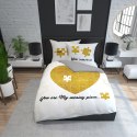 Pościel bawełniana 160x200 Serce puzle biała złota 4108 A 2 poszewki 70x80 Holland 129 Pościel bawełniana 160x200 Serce puzle biała złota 4108 A 2 poszewki 70x80 Holland 129