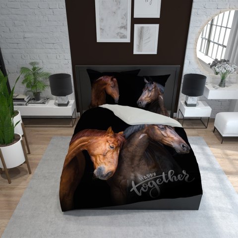 Pościel bawełniana 220x200 konie 3735 A 2 poszewki 70x80 Holland Natura 69 Pościel bawełniana 220x200 konie 3735 A 2 poszewki 70x80 Holland Natura 69