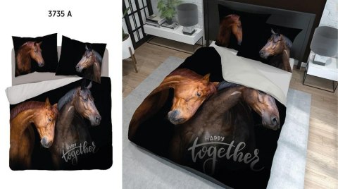 Pościel bawełniana 220x200 konie 3735 A 2 poszewki 70x80 Holland Natura 69 Pościel bawełniana 220x200 konie 3735 A 2 poszewki 70x80 Holland Natura 69