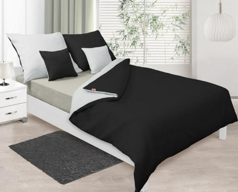 Pościel satynowa 140x200 Double Face biała czarna 01+48 KG z jedną poszewką Pościel satynowa 140x200 Double Face biała czarna 01+48 KG z jedną poszewką