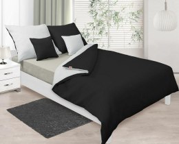 Pościel satynowa 160x200 Double Face biała czarna 01+48 KG